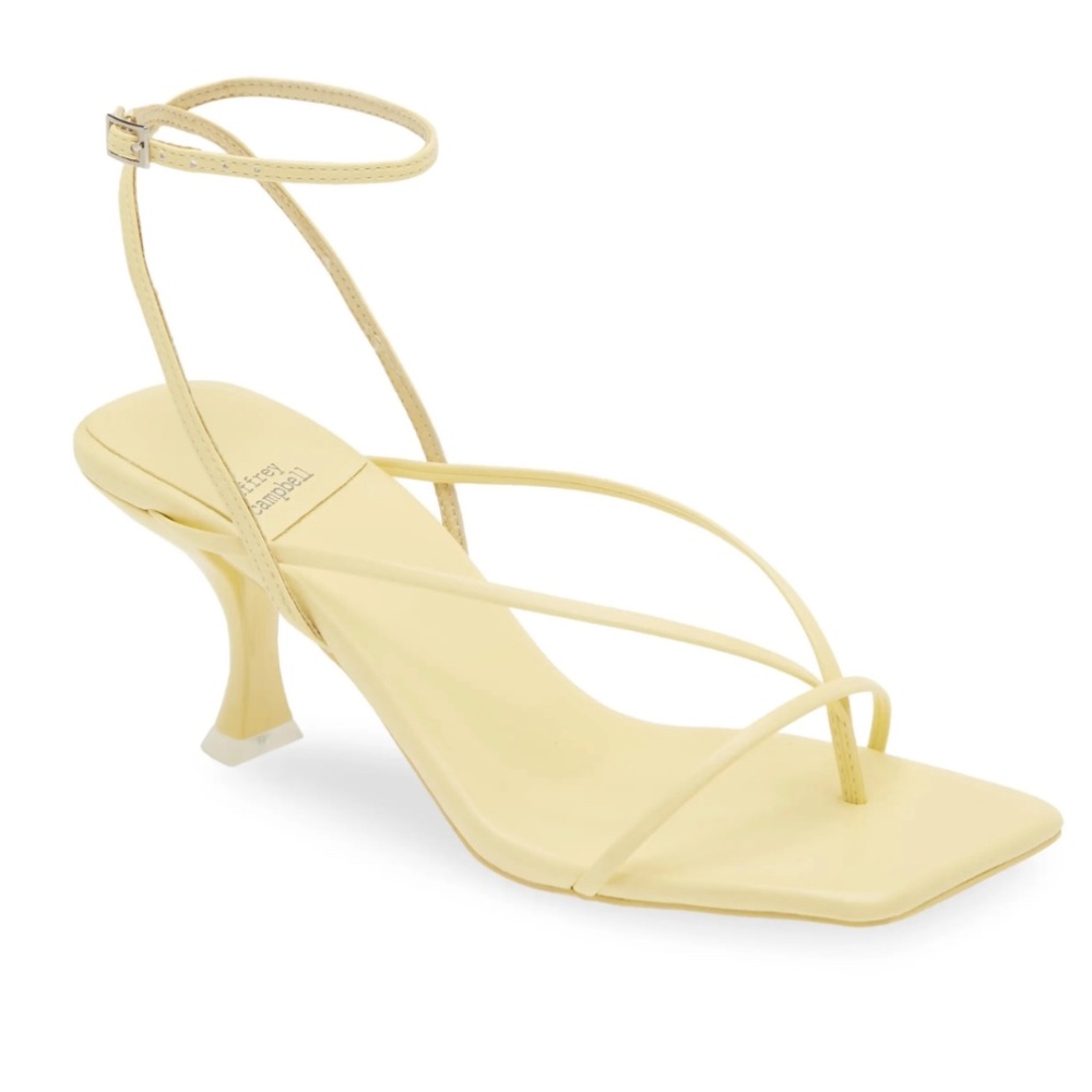 Butter yellow heel sandals